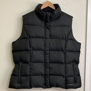 Eddie Bauer Black Goose Down Puffer VestPremium Quality Insulated Outerwear XXL